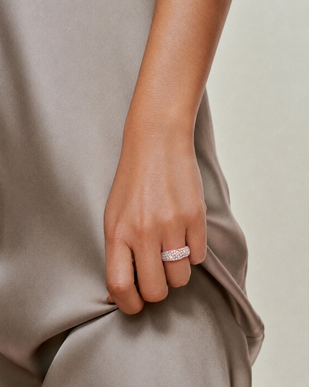 Basics Capri Ring in 18kt rose gold vermeil over 925 sterling silver, shown worn