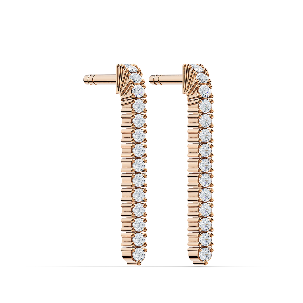 Tennis Infinita Earrings in 18kt rose gold vermeil over 925 sterling silver