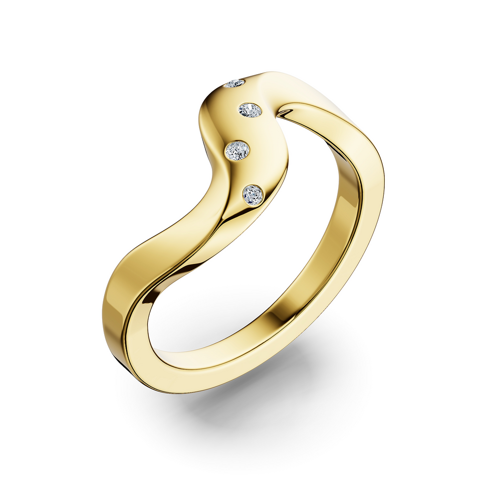 Helix Voluta Ring in 18kt gold vermeil over 925 sterling silver