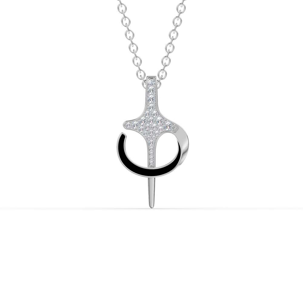 Orion Vega Pendant in 925 sterling silver, top view
