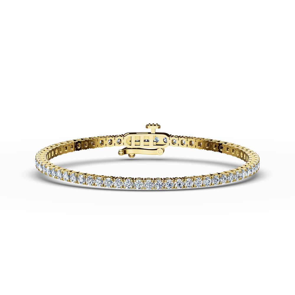 Tennis Riviera Bracelet in 18kt gold vermeil over 925 sterling silver, top view