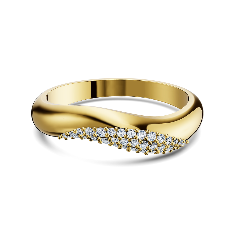 Basics Lerici Ring in 18kt gold vermeil over 925 sterling silver, top view