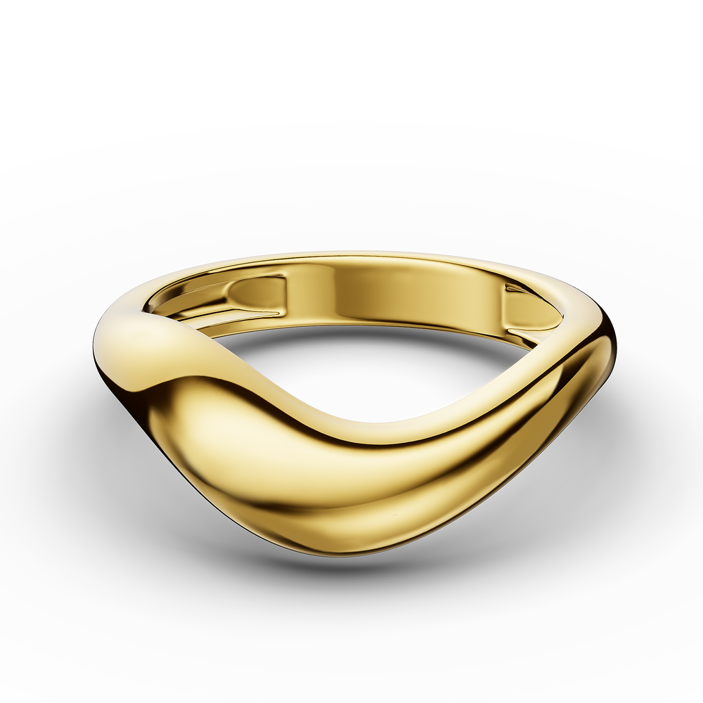 Basics Sestri Ring in 18kt gold vermeil over 925 sterling silver, top view