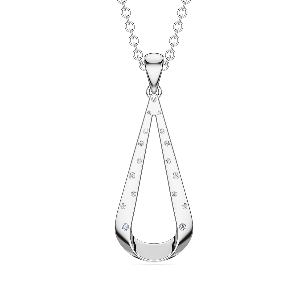 Helix Intreccio Pendant in 925 sterling silver, front view