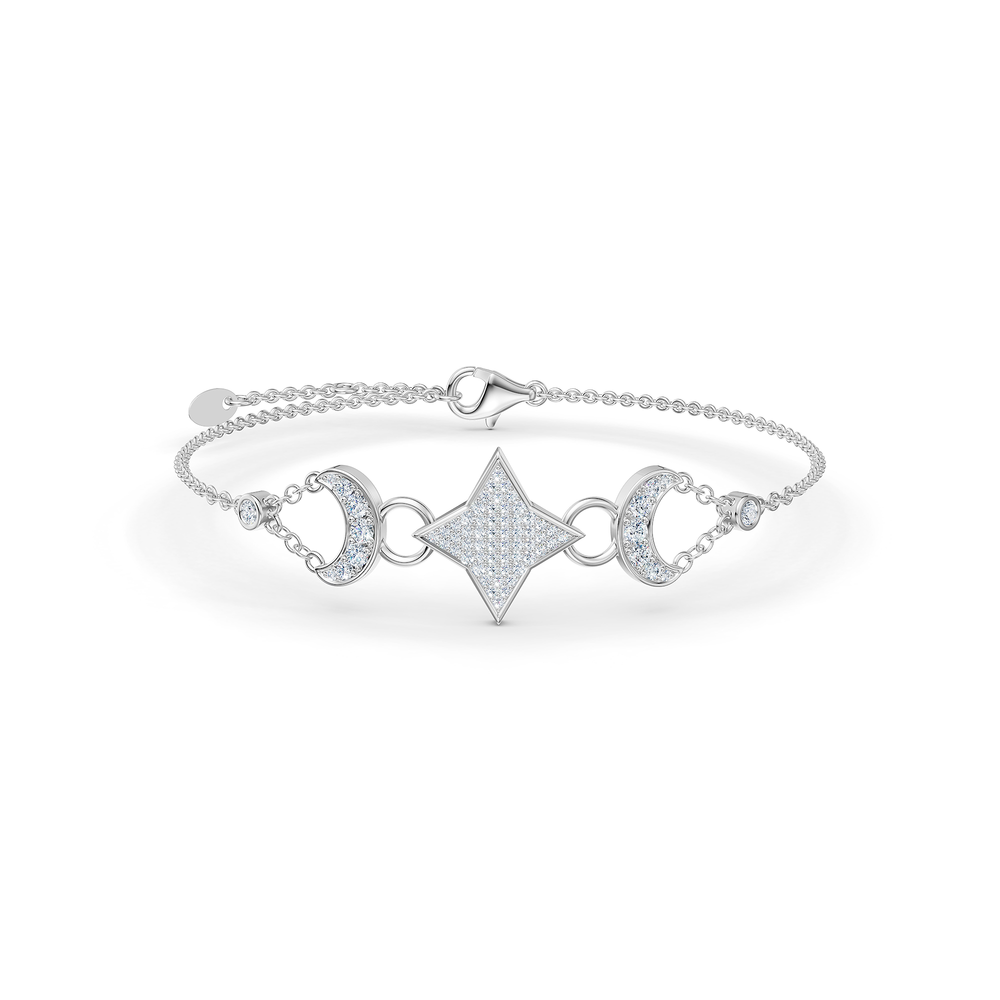 Orion Mintaka Bracelet in 925 sterling silver, top view