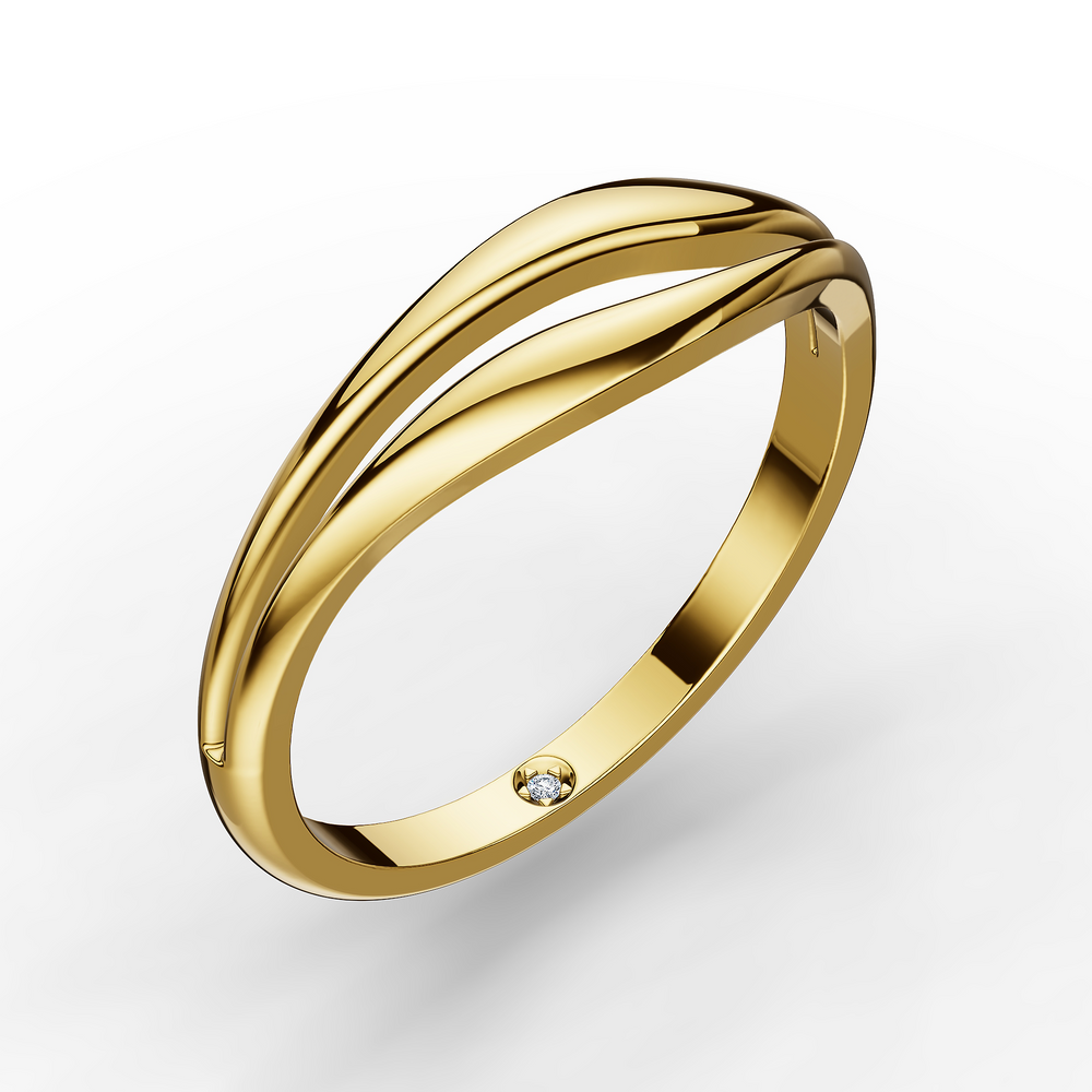 Basics Diamante Ring in 18kt gold vermeil over 925 sterling silver