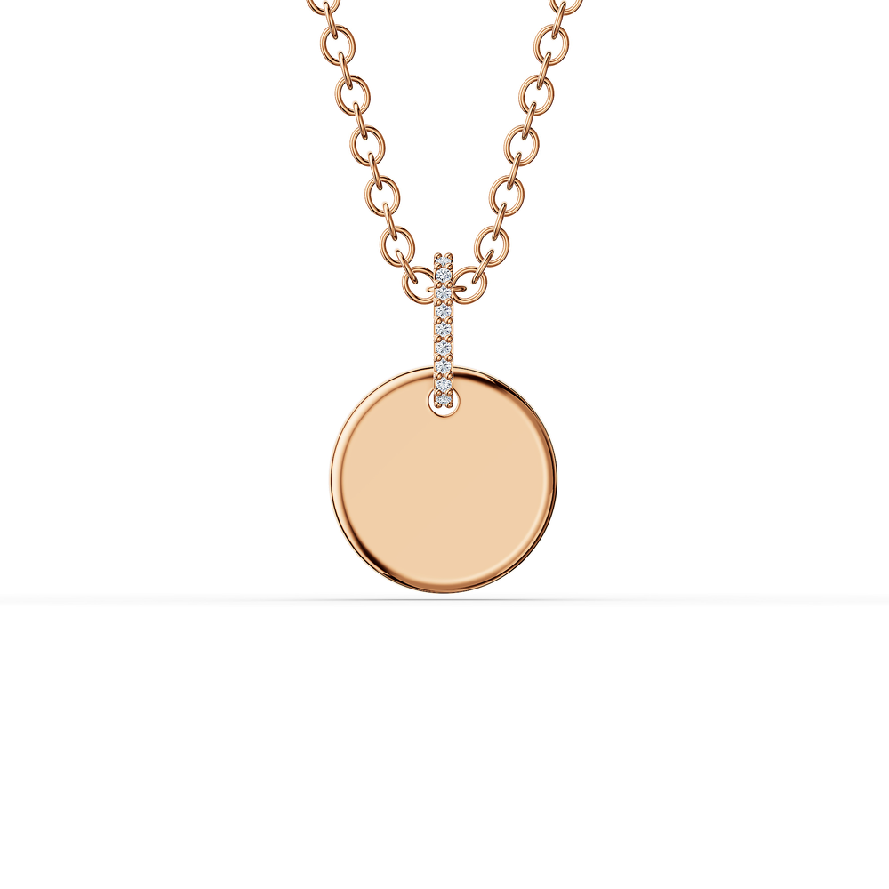 Basics Vernazza Pendant in 18kt rose gold vermeil over 925 sterling silver, front view
