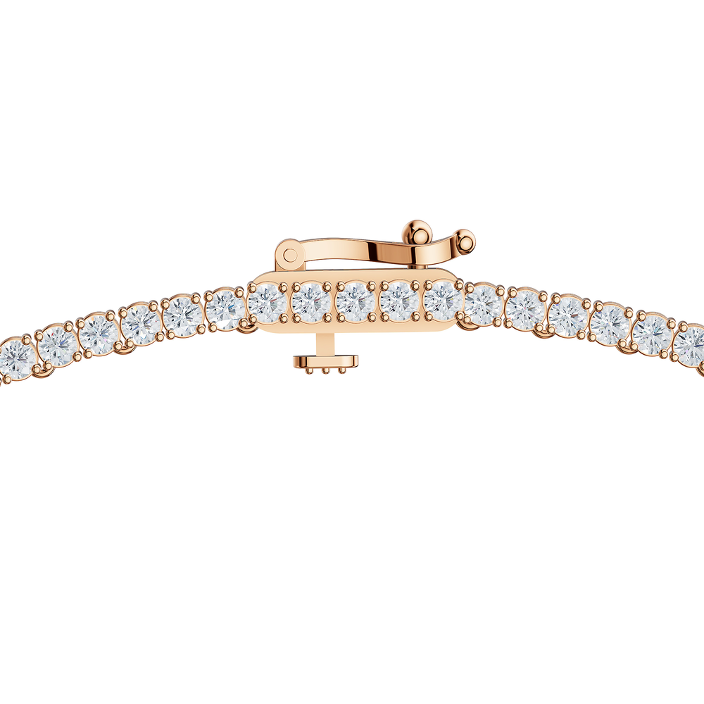 Tennis Lucente Necklace in 18kt rose gold vermeil over 925 sterling silver, close-up 2
