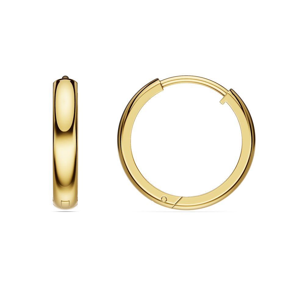 Basics Bormio Earrings in 18kt gold vermeil over 925 sterling silver, side view