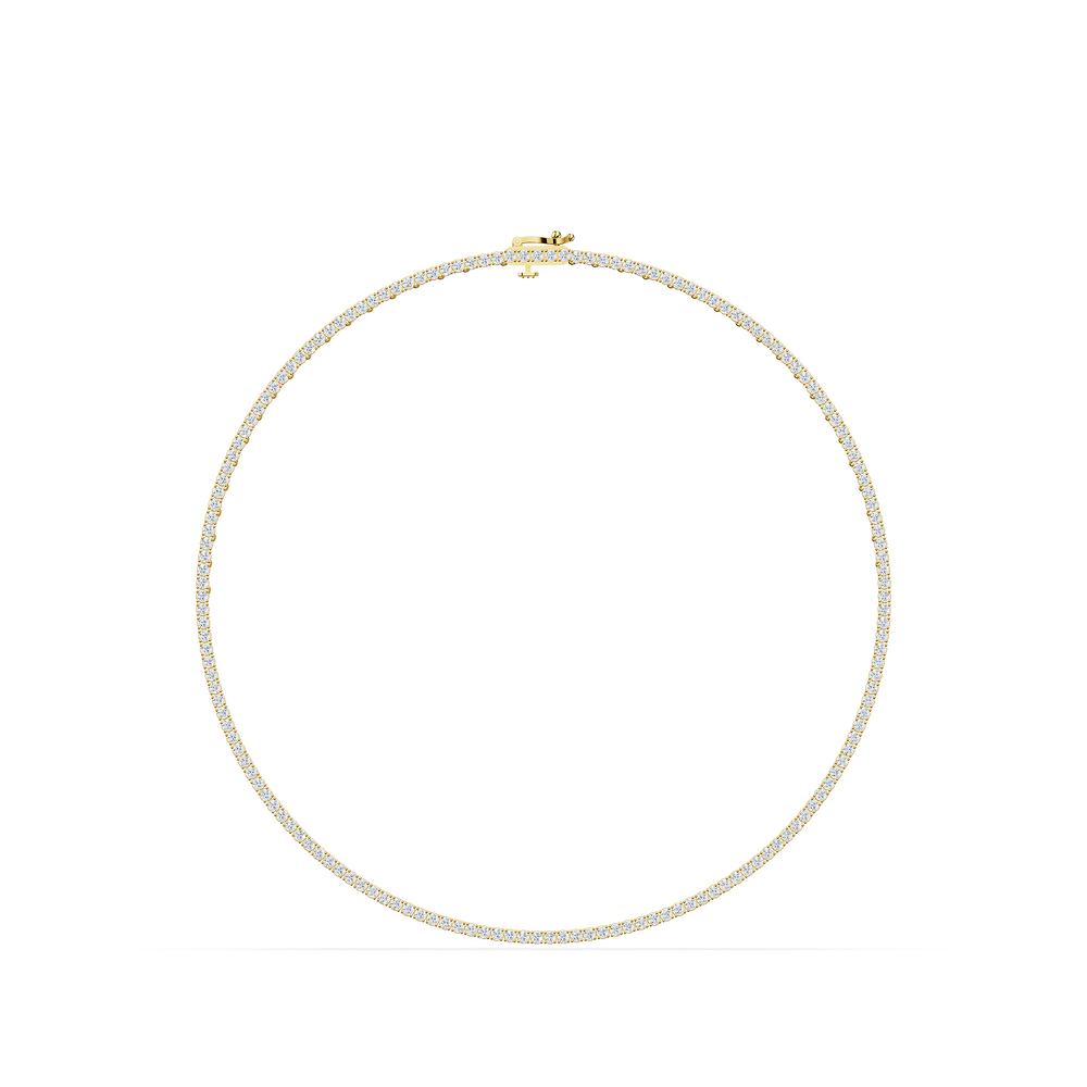 Tennis Lucente Necklace in 18kt gold vermeil over 925 sterling silver, front view