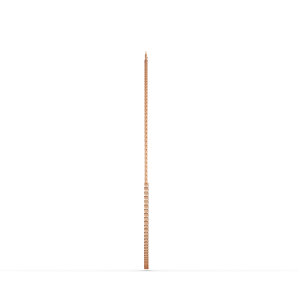 Tennis Celeste Necklace in 18kt rose gold vermeil over 925 sterling silver, side view