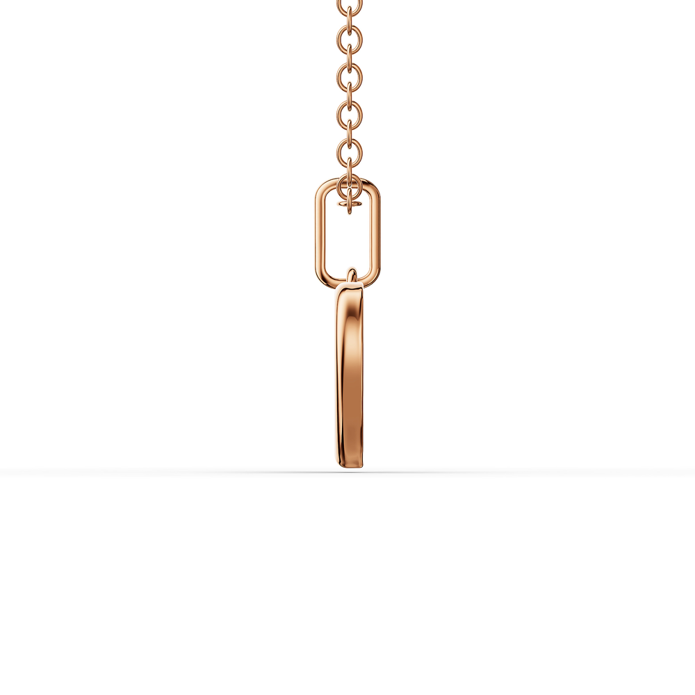 Basics Budelli Pendant in 18kt rose gold vermeil over 925 sterling silver, side view