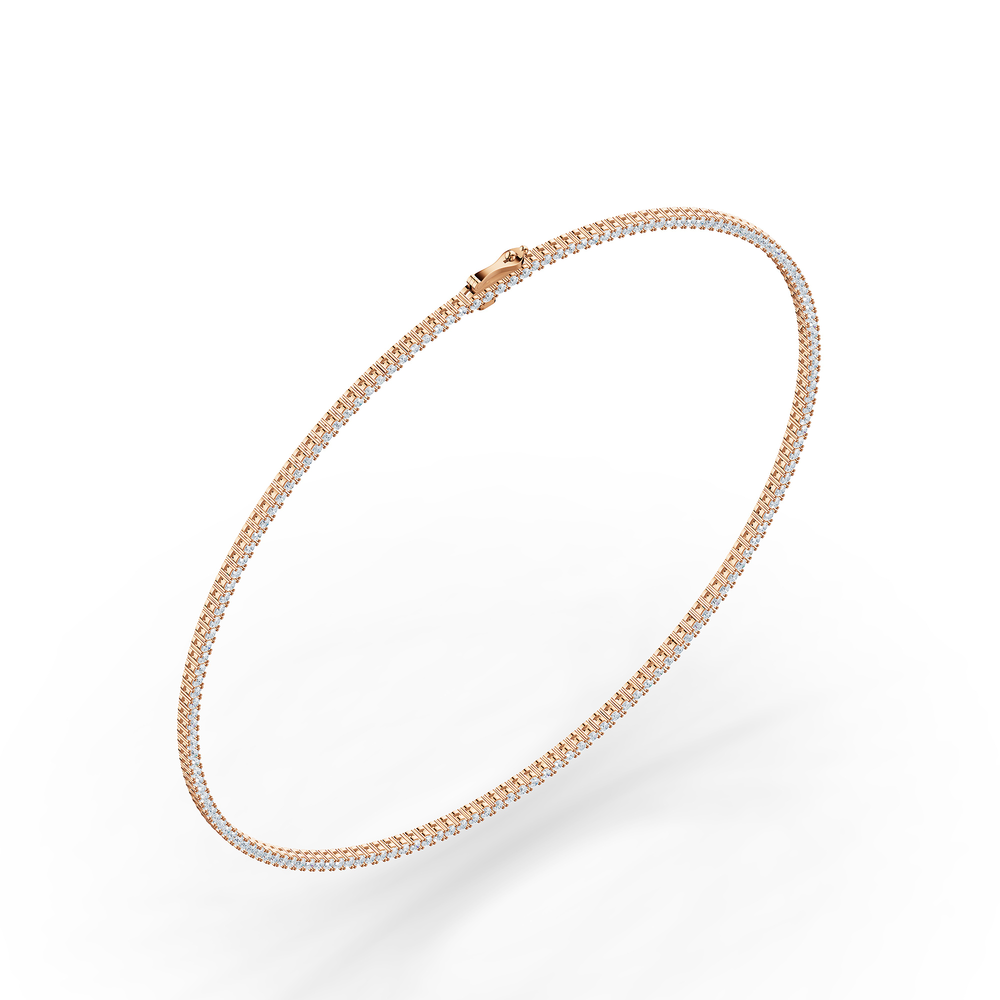 Tennis Lucente Necklace in 18kt rose gold vermeil over 925 sterling silver