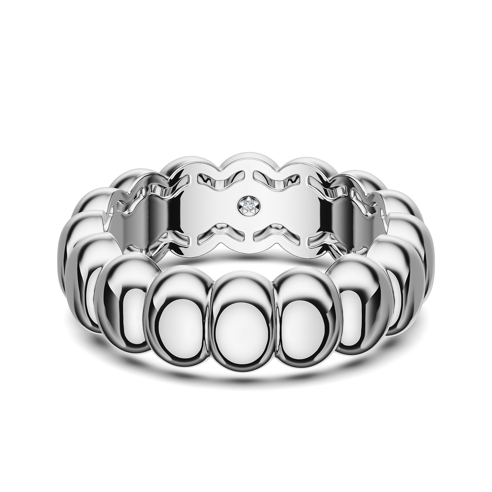 Basics Duino Ring in 925 sterling silver, top view