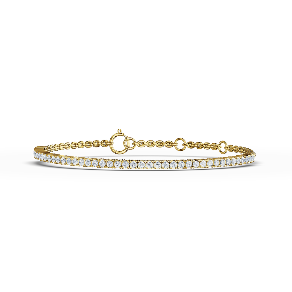 Tennis Perpetua Bracelet in 18kt gold vermeil over 925 sterling silver, top view