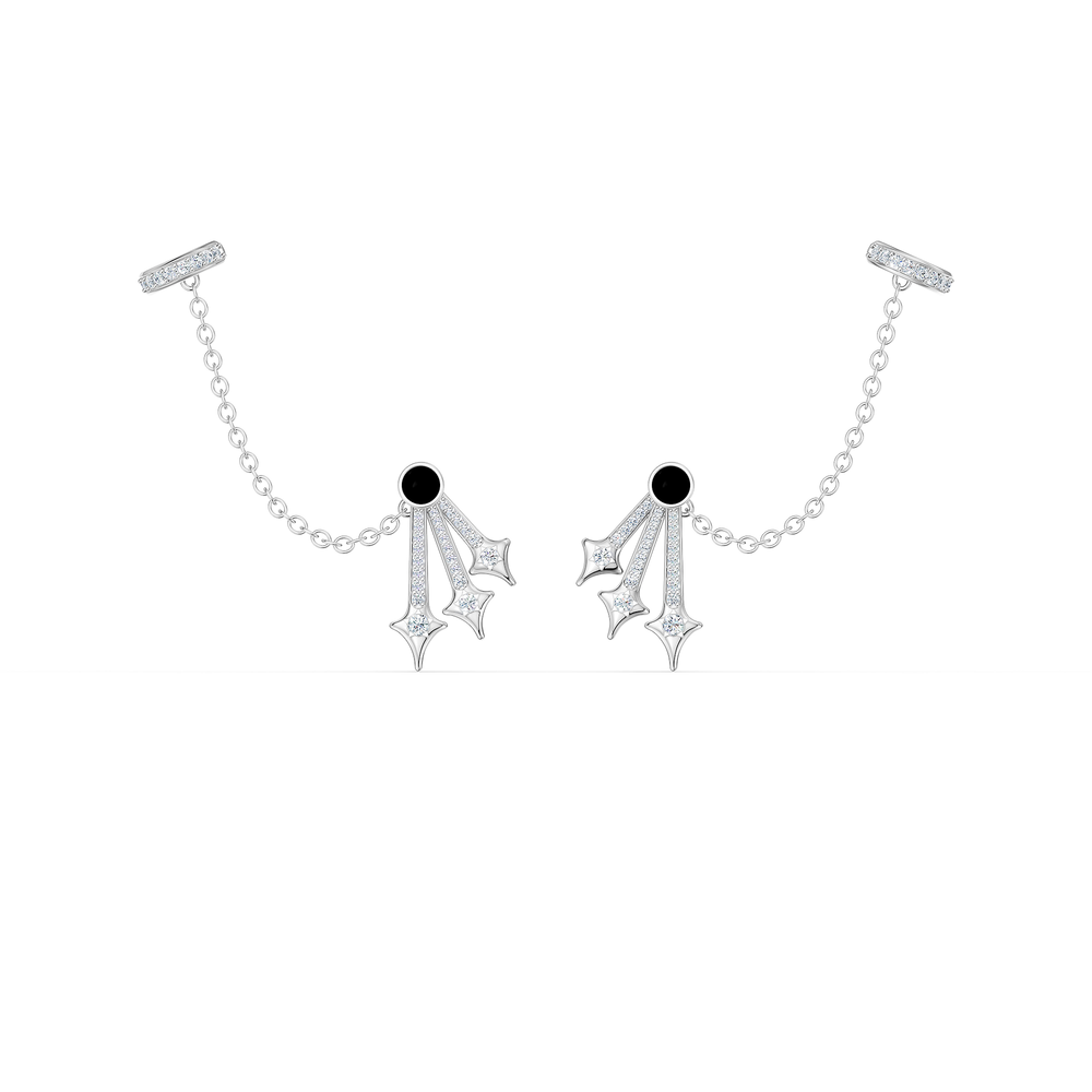 Orion Sirius Earrings in 925 sterling silver, front view