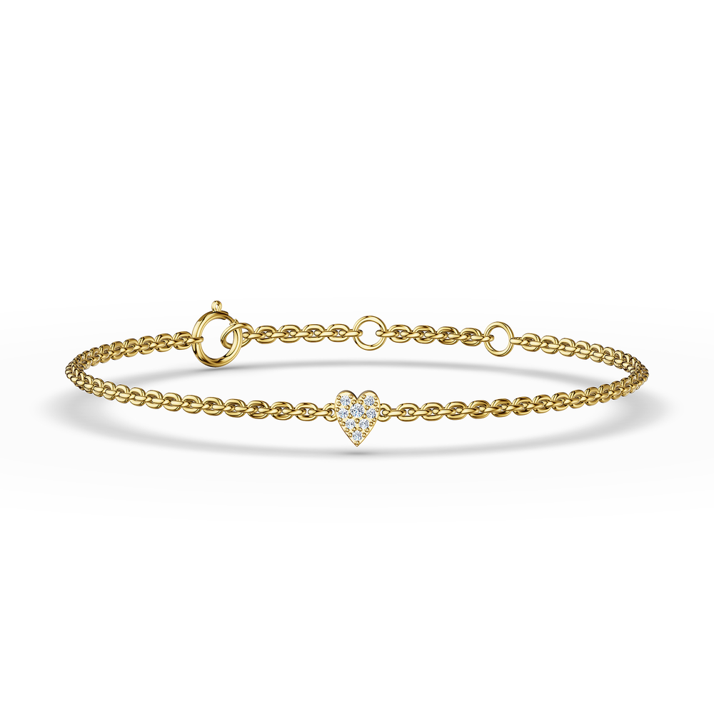 Basics Linosa Bracelet in 18kt gold vermeil over 925 sterling silver, top view
