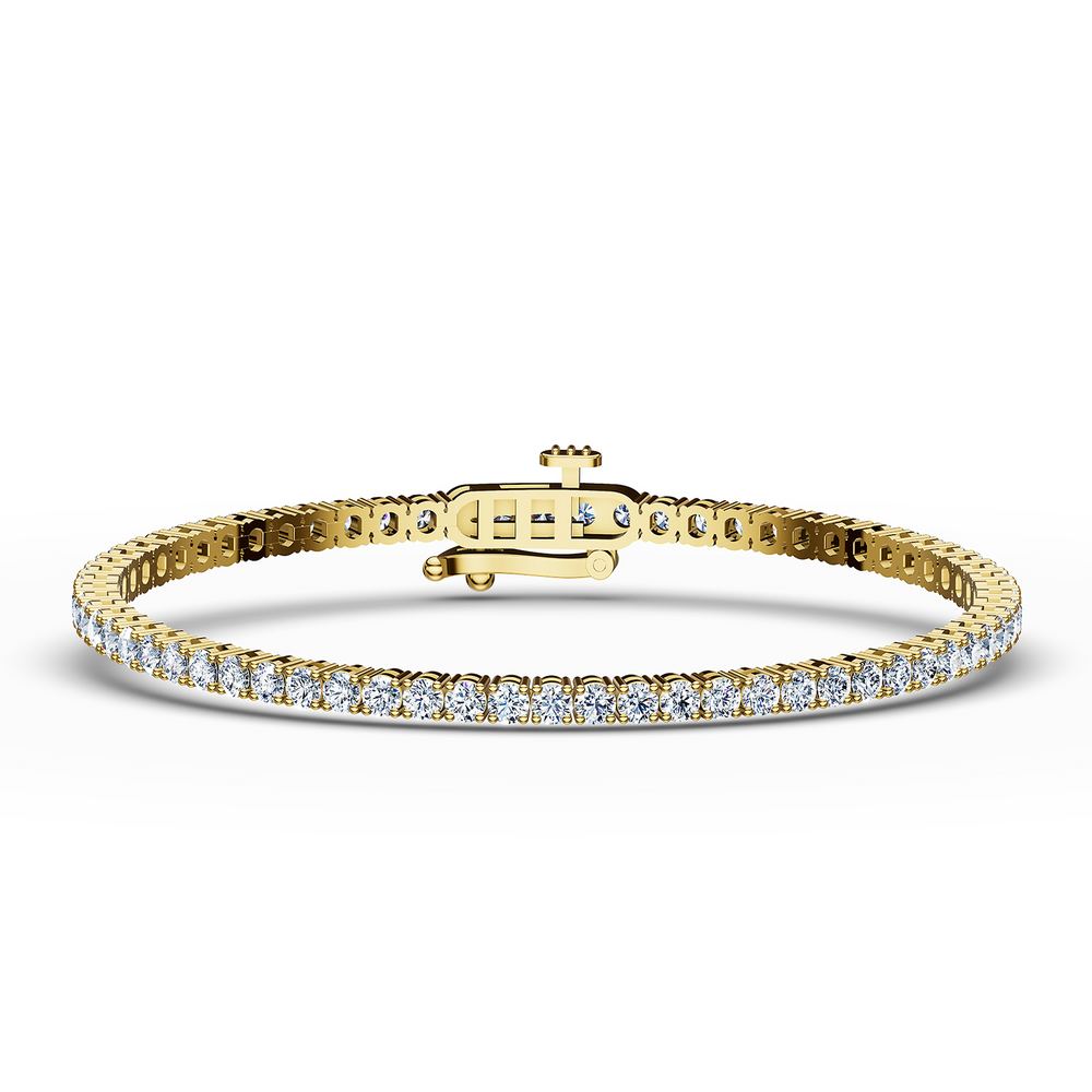 Tennis Lumina Bracelet in 18kt gold vermeil over 925 sterling silver, top view