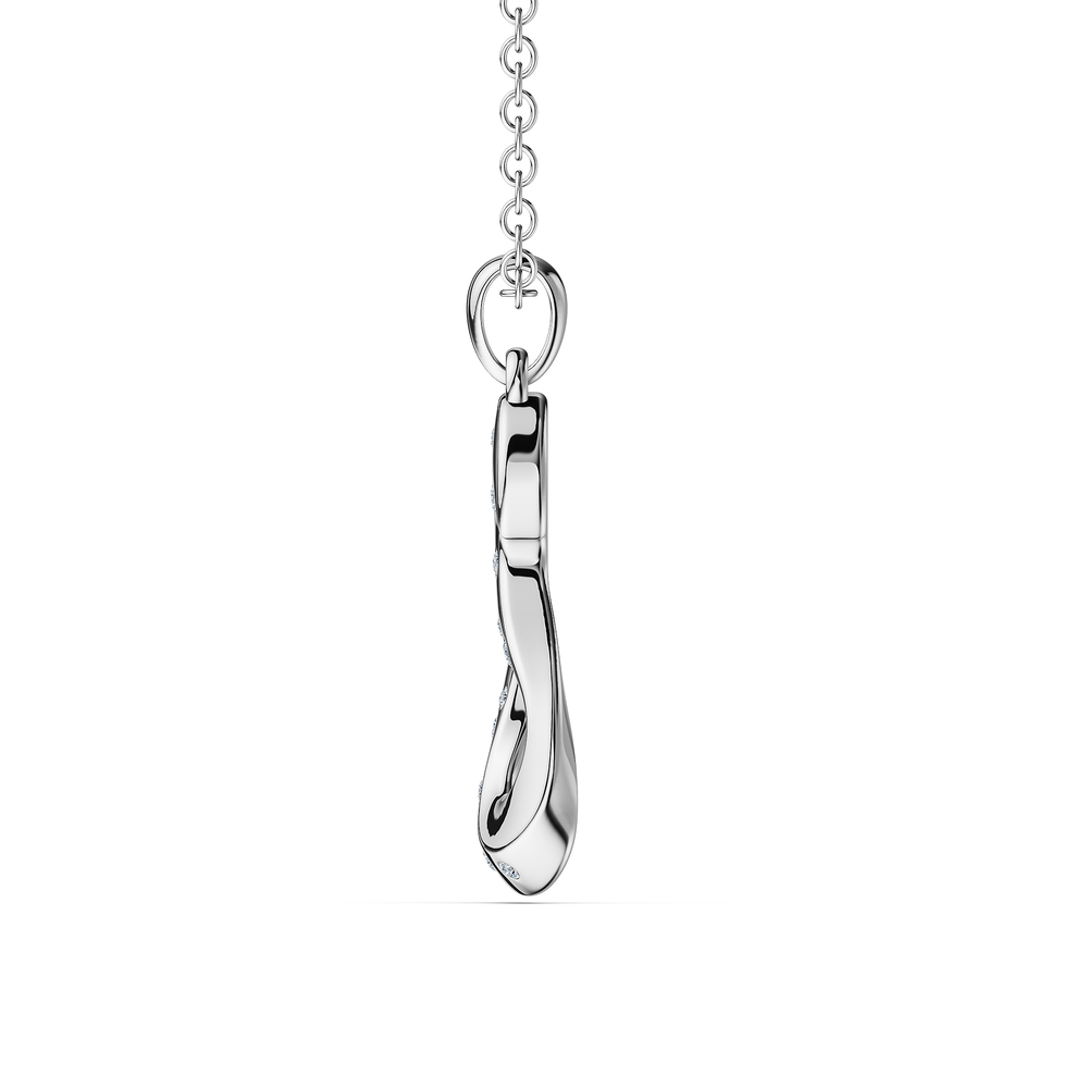 Helix Vortice Pendant in 925 sterling silver, side view