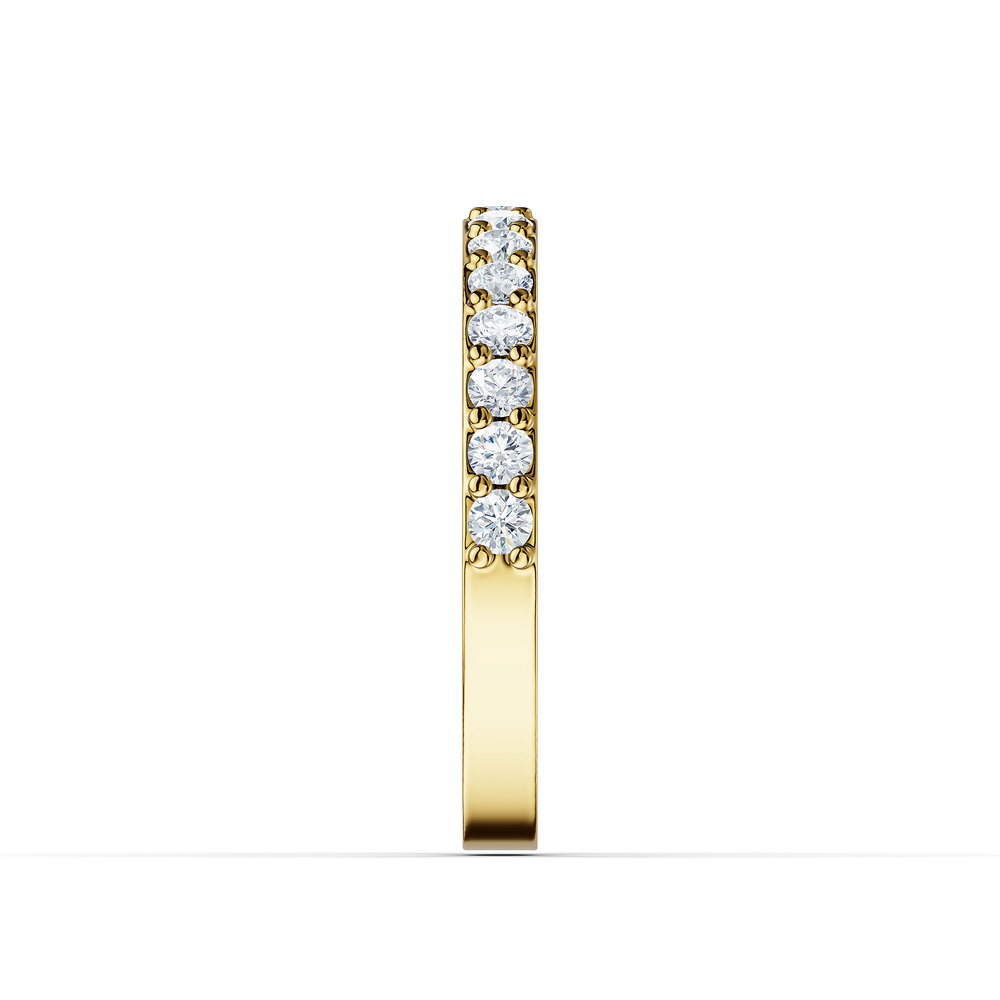 Tennis Favilla Ring in 18kt gold vermeil over 925 sterling silver, side view