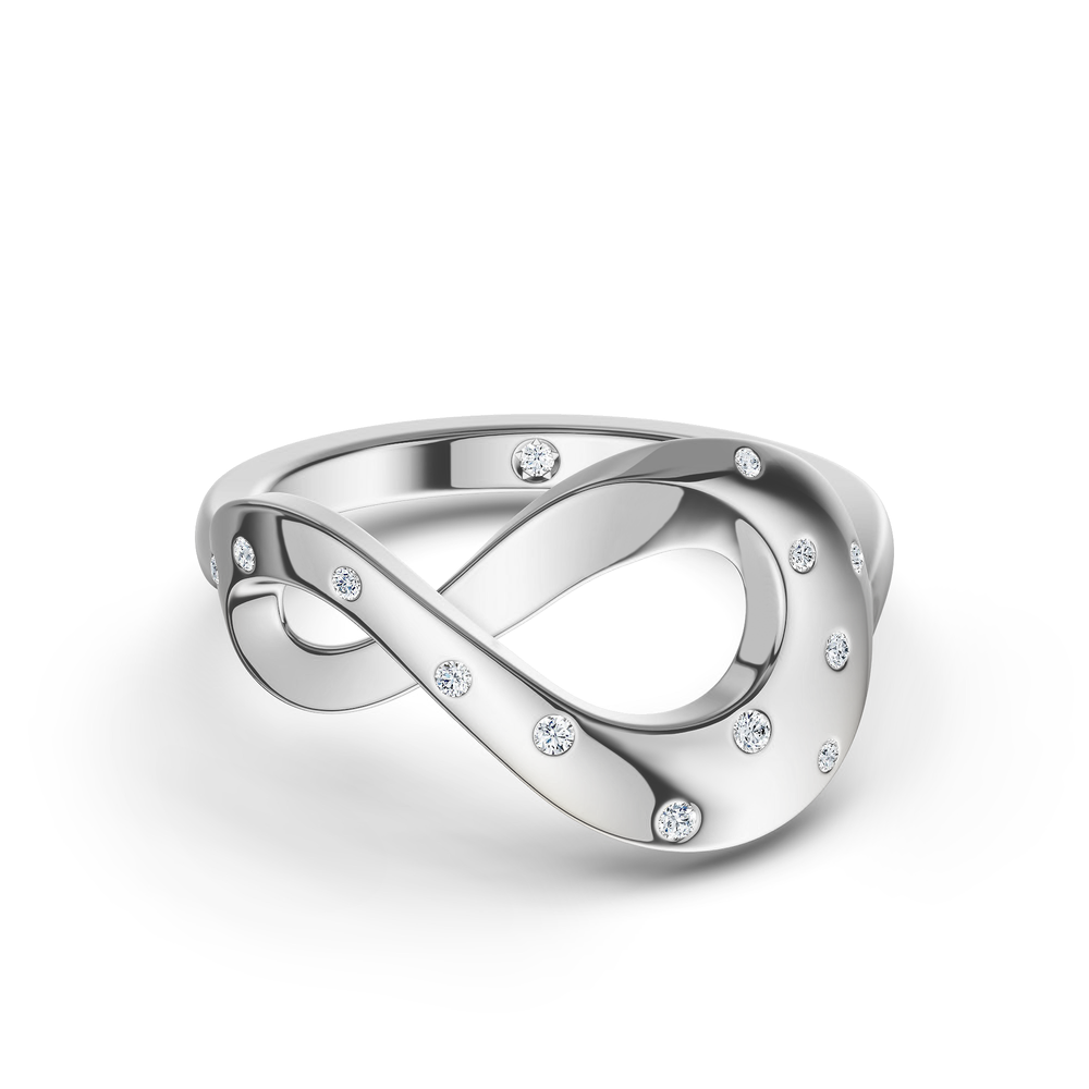 Helix Vortice Ring in 925 sterling silver, top view