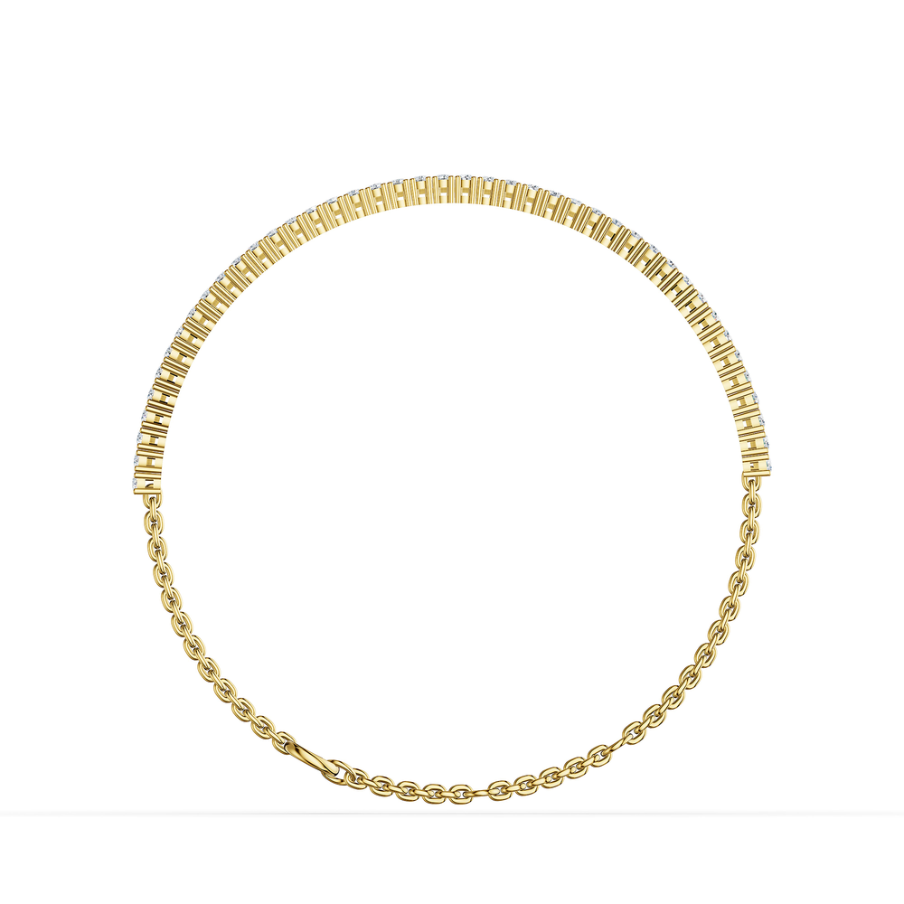 Tennis Perpetua Bracelet in 18kt gold vermeil over 925 sterling silver, front view