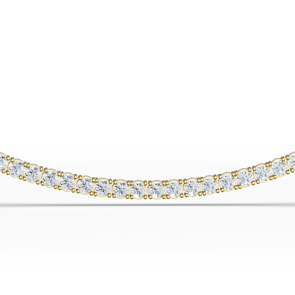 Tennis Celeste Necklace in 18kt gold vermeil over 925 sterling silver, close-up