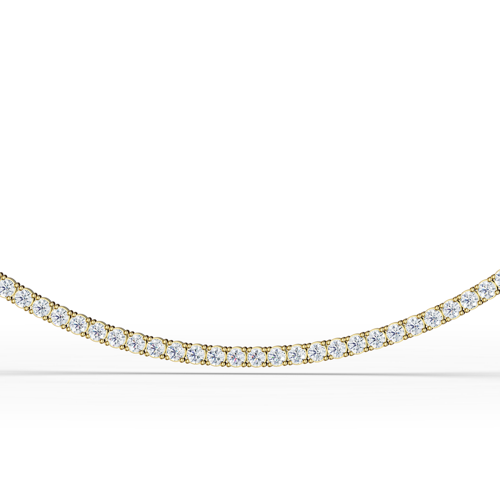 Tennis Scintilla Necklace in 18kt gold vermeil over 925 sterling silver, close-up