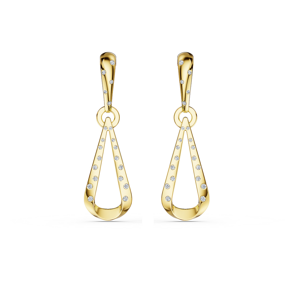 Helix Intreccio Earrings in 18kt gold vermeil over 925 sterling silver, front view