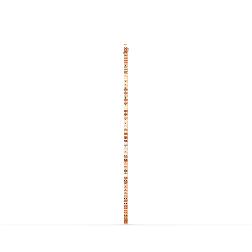 Tennis Radiosa Necklace in 18kt rose gold vermeil over 925 sterling silver, side view