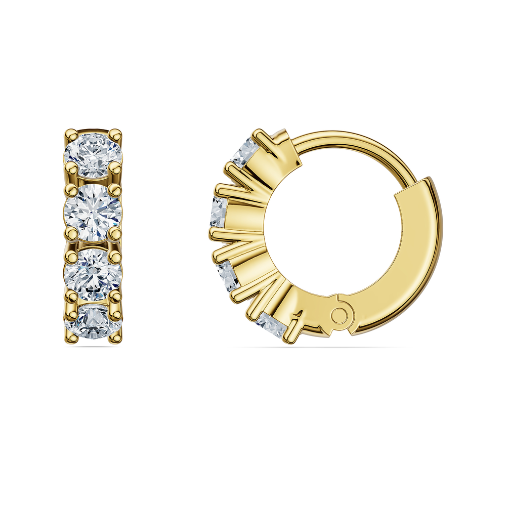 Basics Sirolo Earrings in 18kt gold vermeil over 925 sterling silver, side view