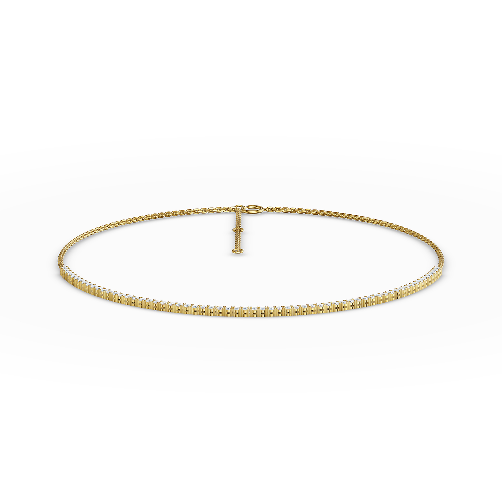 Tennis Celeste Necklace in 18kt gold vermeil over 925 sterling silver, top view