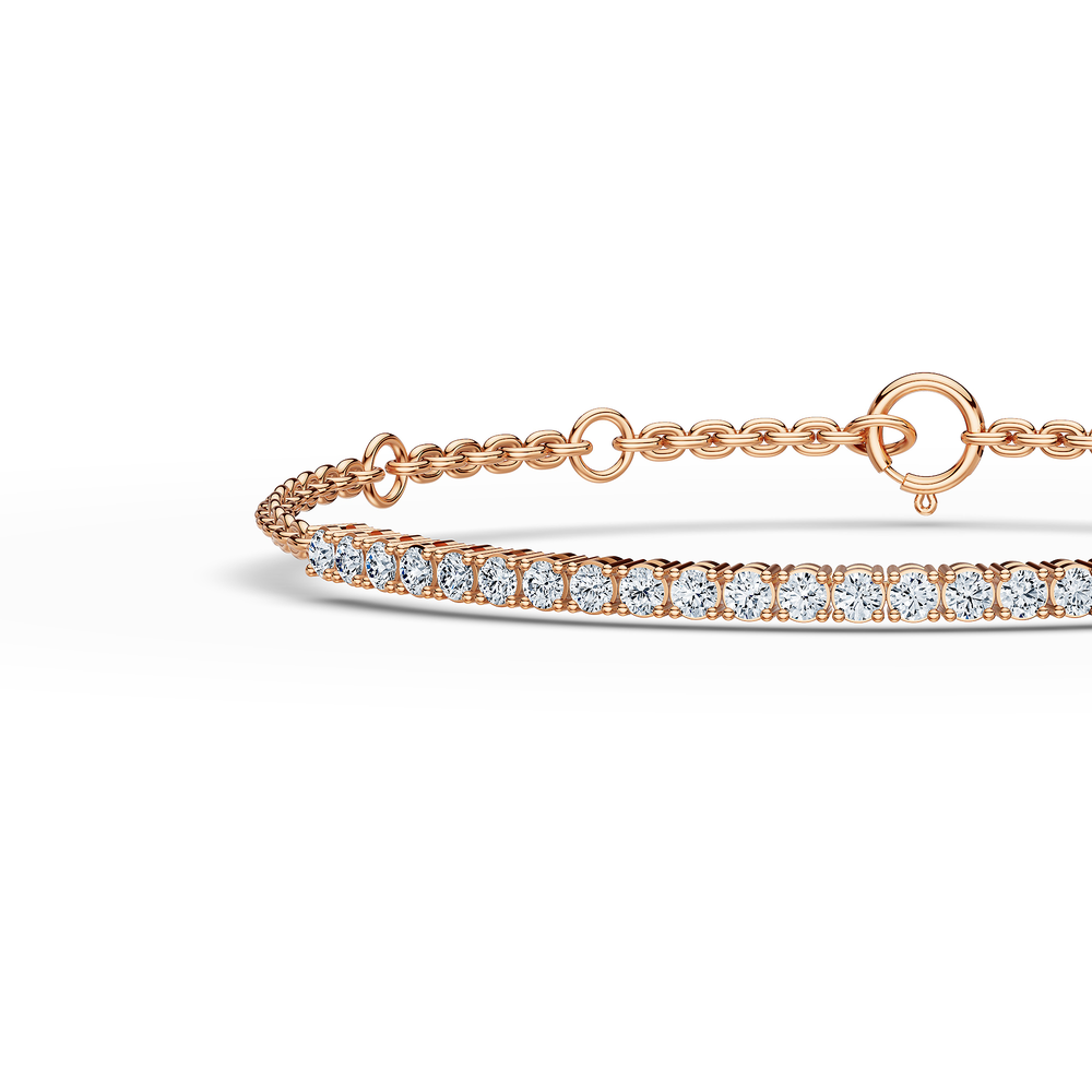 Tennis Aurea Bracelet in 18kt rose gold vermeil over 925 sterling silver, close-up