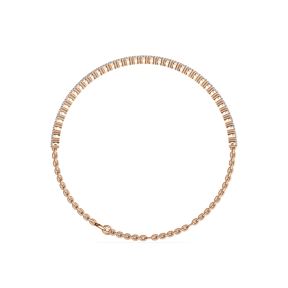 Tennis Chiara Bracelet in 18kt rose gold vermeil over 925 sterling silver, front view