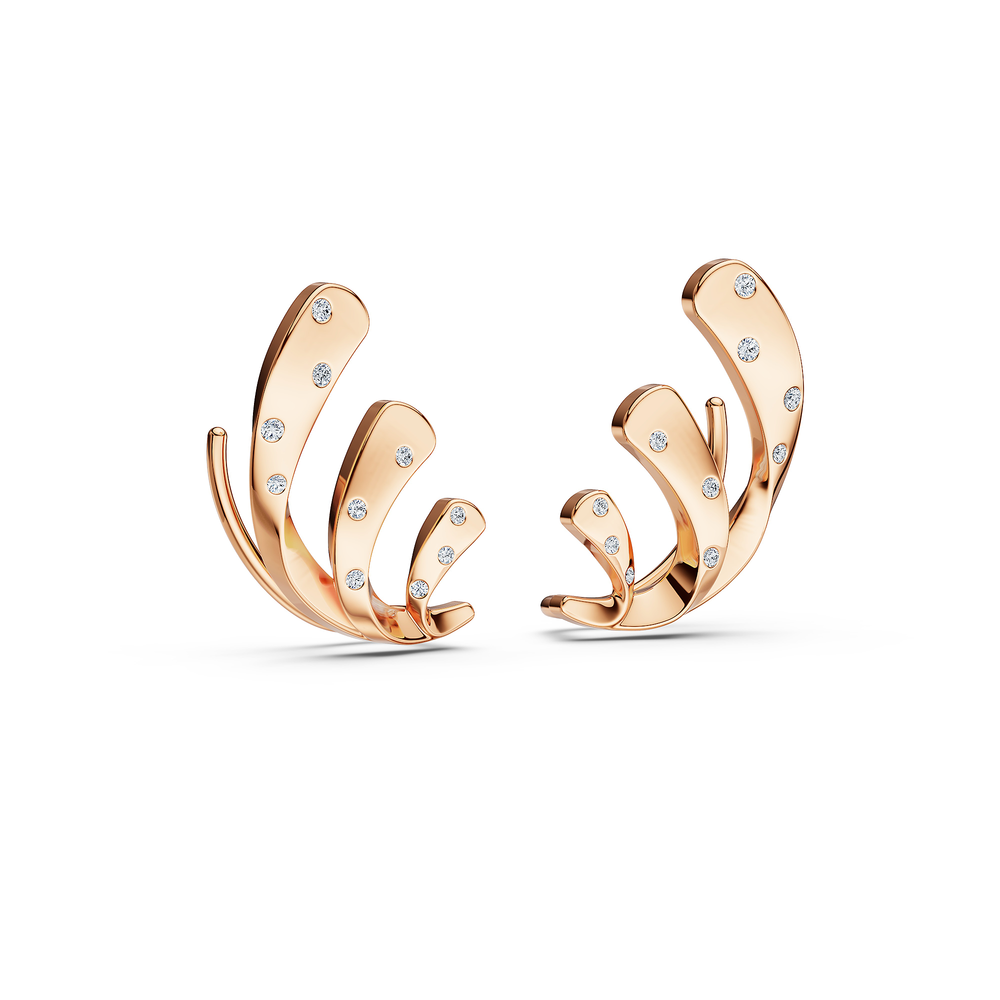 Helix Voluta Earrings in 18kt rose gold vermeil over 925 sterling silver