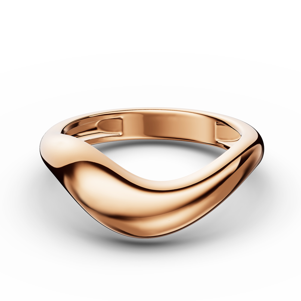 Basics Sestri Ring in 18kt rose gold vermeil over 925 sterling silver, top view