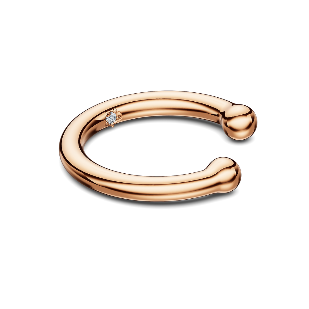 Basics Tremezzo Ear Cuff in 18kt rose gold vermeil over 925 sterling silver, side view