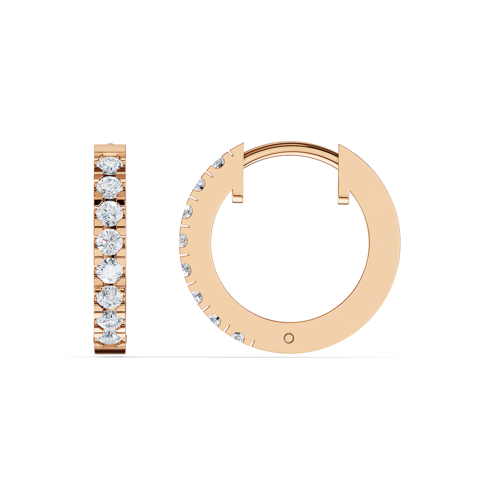 Basics Ponza Earrings in 18kt rose gold vermeil over 925 sterling silver, side view