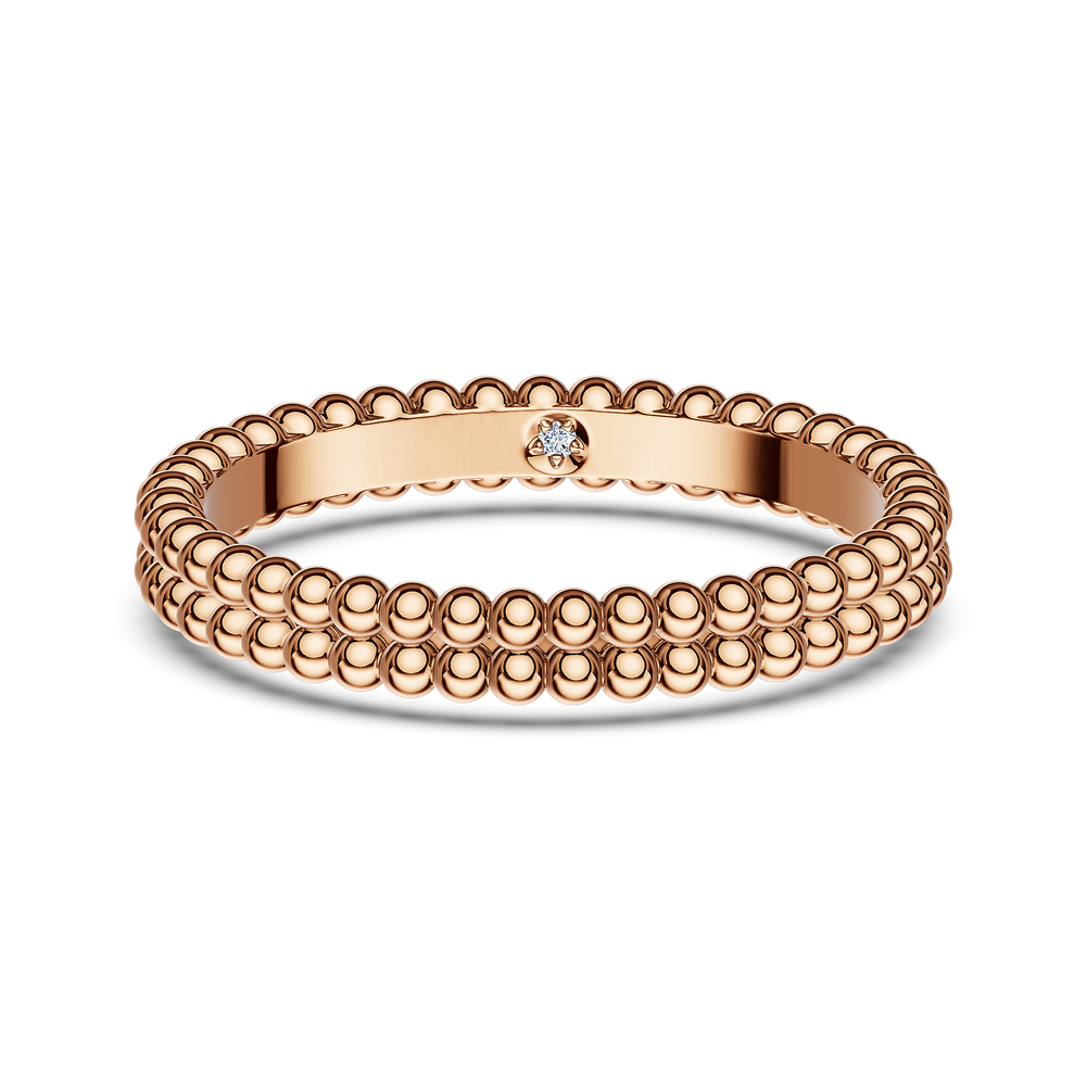 Basics Marmi Ring in 18kt rose gold vermeil over 925 sterling silver, top view