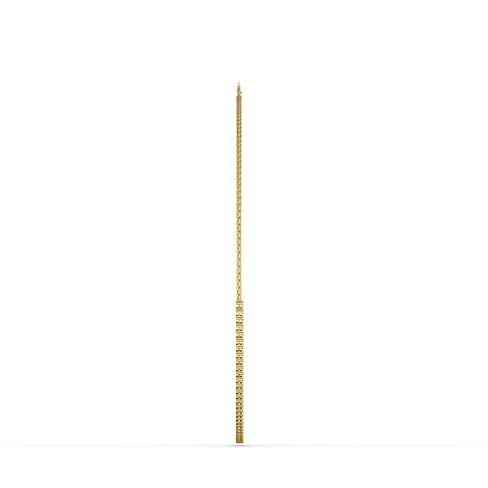 Tennis Serena Necklace in 18kt gold vermeil over 925 sterling silver, side view