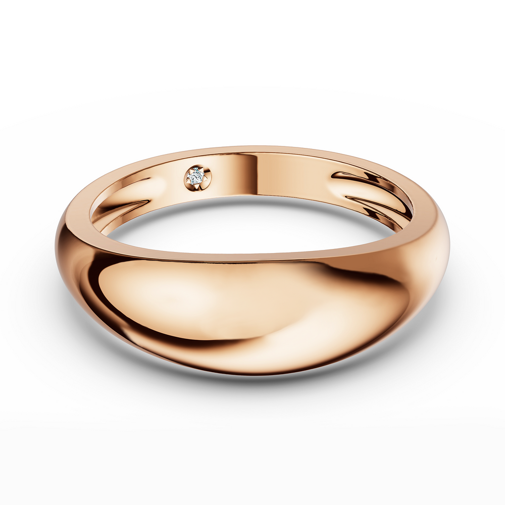 Basics Iseo Ring in 18kt rose gold vermeil over 925 sterling silver, top view
