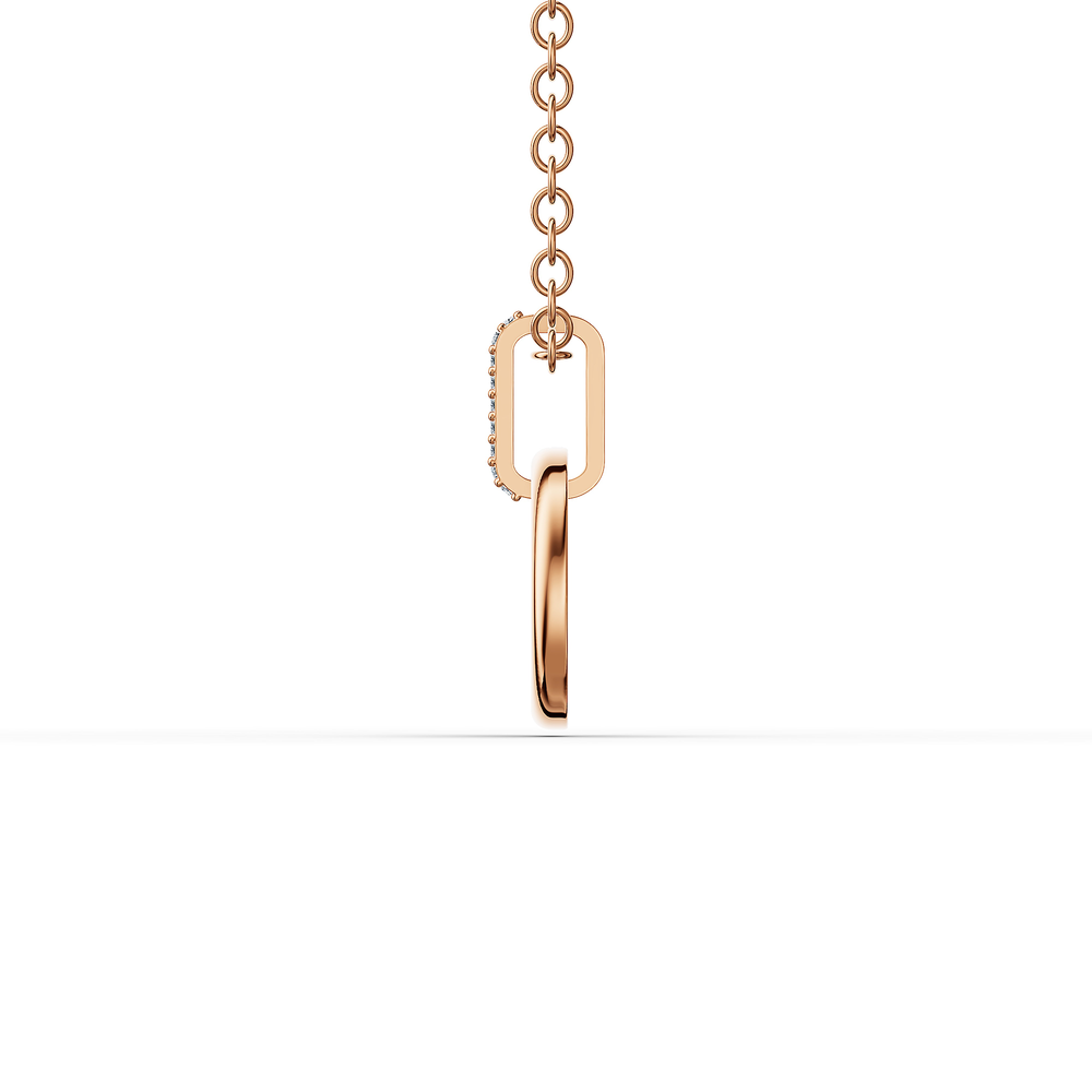 Basics Vernazza Pendant in 18kt rose gold vermeil over 925 sterling silver, side view