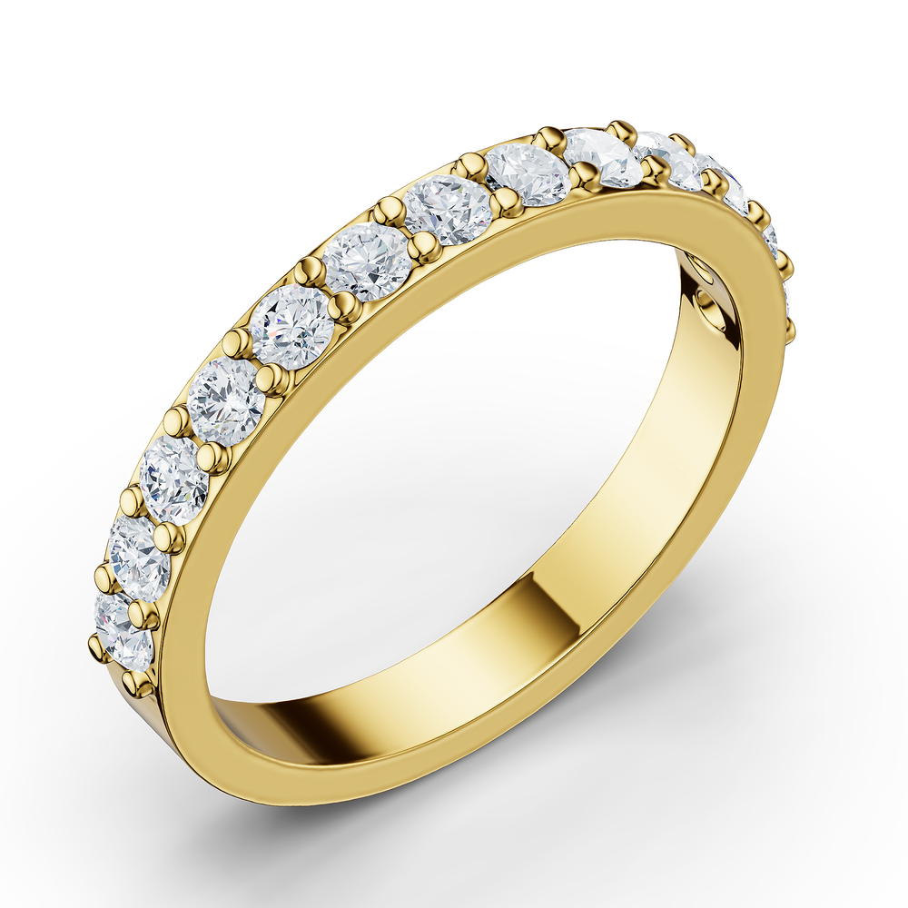 Tennis Baleno Ring in 18kt gold vermeil over 925 sterling silver