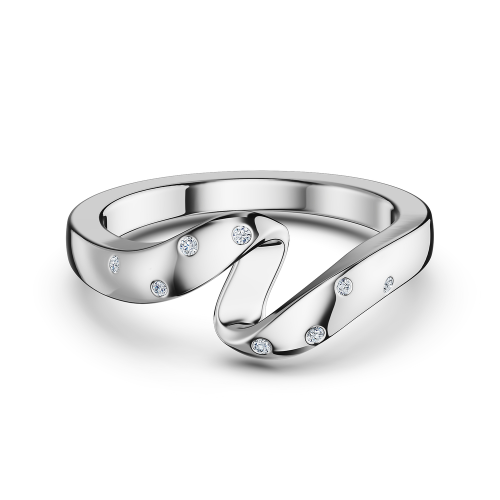 Helix Voluta Petite Ring in 925 sterling silver, top view