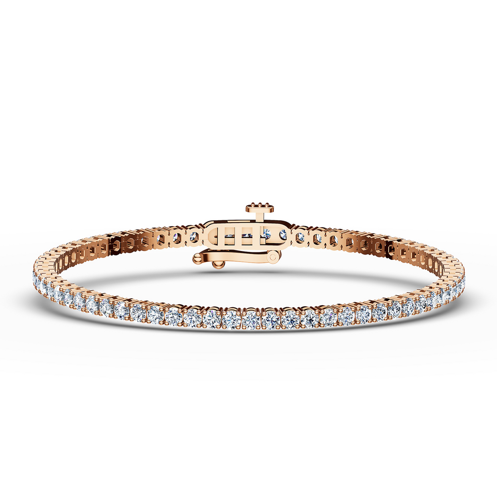 Tennis Lumina Bracelet in 18kt rose gold vermeil over 925 sterling silver, top view