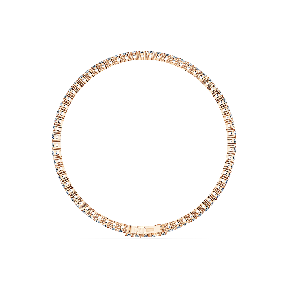Tennis Riviera Bracelet in 18kt rose gold vermeil over 925 sterling silver, front view