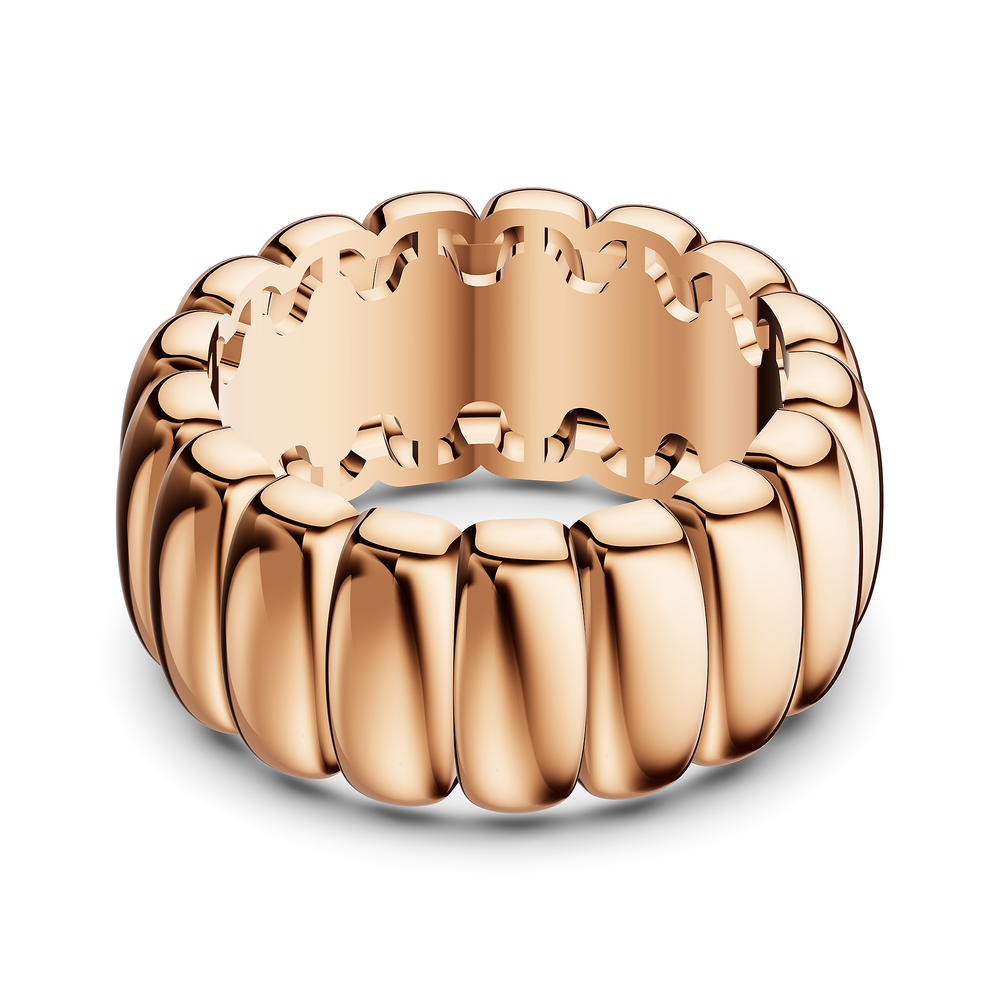 Basics Lipari Ring in 18kt rose gold vermeil over 925 sterling silver, top view