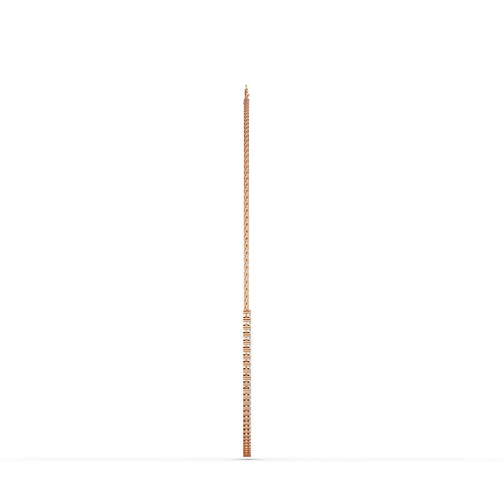 Tennis Serena Necklace in 18kt rose gold vermeil over 925 sterling silver, side view