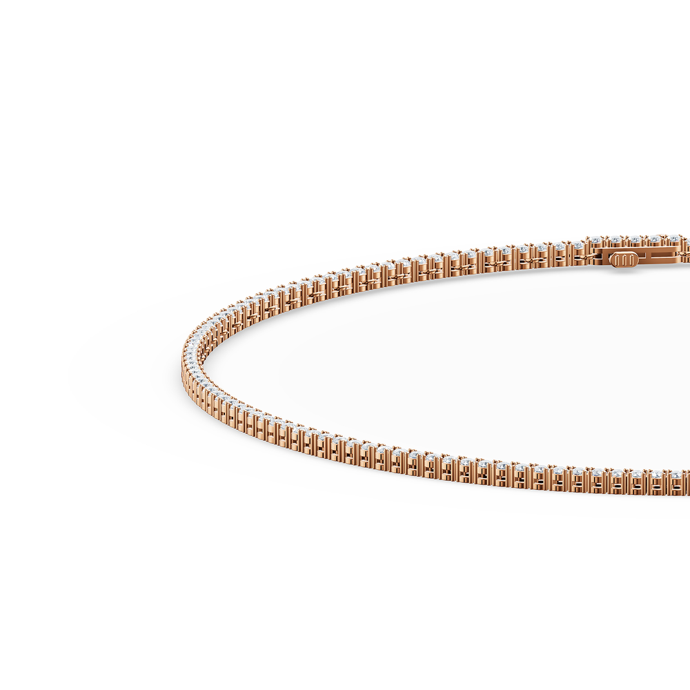 Tennis Lucente Necklace in 18kt rose gold vermeil over 925 sterling silver, close-up 3