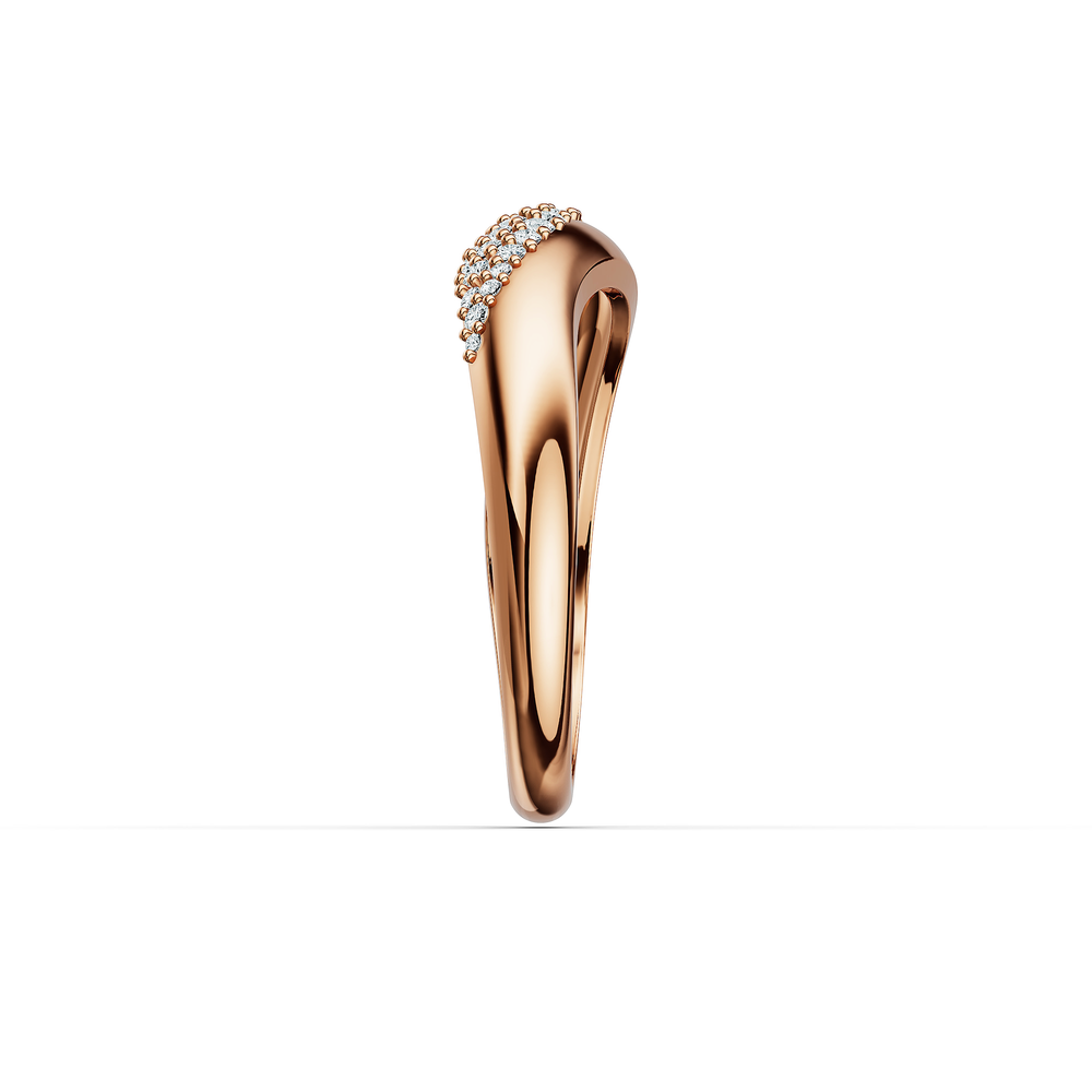 Basics Lerici Ring in 18kt rose gold vermeil over 925 sterling silver, side view